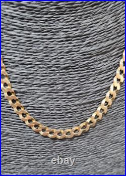 Solid 9ct Gold Curb Chain 9ct Yellow Gold 22 Grams 47.5cm Long Solid Gold