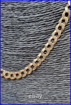 Solid 9ct Gold Curb Chain 9ct Yellow Gold 22 Grams 47.5cm Long Solid Gold