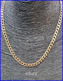 Solid 9ct Gold Curb Chain 9ct Yellow Gold 22 Grams 47.5cm Long Solid Gold