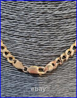 Solid 9ct Gold Curb Chain 9ct Yellow Gold 22 Grams 47.5cm Long Solid Gold