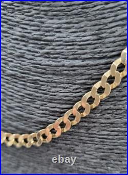 Solid 9ct Gold Curb Chain 9ct Yellow Gold 22 Grams 47.5cm Long Solid Gold