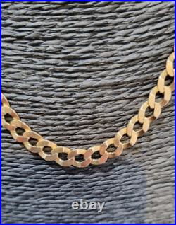 Solid 9ct Gold Curb Chain 9ct Yellow Gold 22 Grams 47.5cm Long Solid Gold