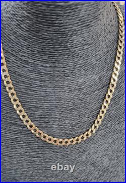 Solid 9ct Gold Curb Chain 9ct Yellow Gold 22 Grams 47.5cm Long Solid Gold