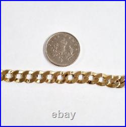 Solid 9ct Gold Curb Chain 9ct Yellow Gold 22 Grams 47.5cm Long Solid Gold