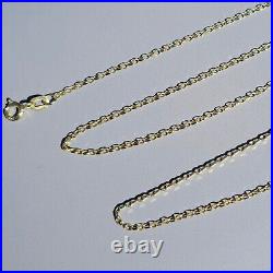 Solid 9ct Gold Diamond Cut Belcher Chain Necklace, 1.5mm, 16 18 20 22 24 inch