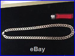 Solid 9ct Gold Flat Curb Link Heavy Chain Not Scrap Gold 61.2 Grams