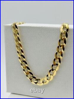 Solid 9ct Gold Mens 5.5mm Curb Link Chain Heavy Necklace 20 Inch New