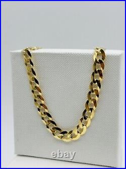 Solid 9ct Gold Mens 5.5mm Curb Link Chain Heavy Necklace 20 Inch New