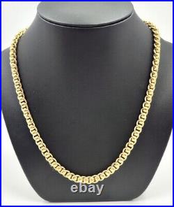 Solid 9ct Gold Rollerball Chain Necklace Heavy 66.07grams Full Hallmark