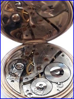 Solid 9ct Gold Waltham Bartlett Pocket Watch 1922 WITH 9ct Gold watch chain+ Fob