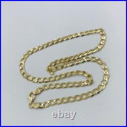 Solid 9ct Yellow Gold Curb Chain Necklace 5mm 19.4g 20 1/2 #427