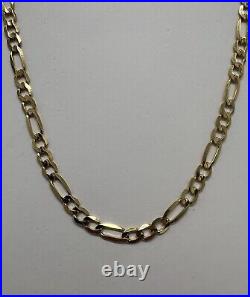 Solid 9ct Yellow Gold Figaro Chain Necklace 16 18 20 22 24 Hallmarked