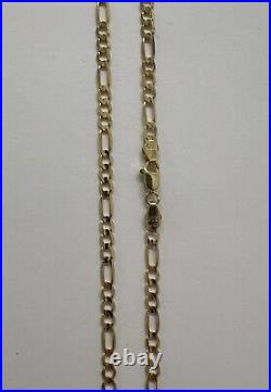 Solid 9ct Yellow Gold Figaro Chain Necklace 16 18 20 22 24 Hallmarked