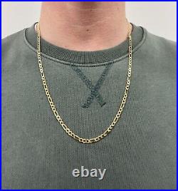 Solid 9ct Yellow Gold Figaro Chain Necklace 16 18 20 22 24 Hallmarked