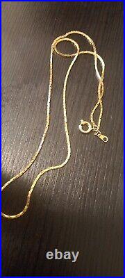 Solid 9ct gold 18 inch chain