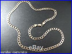 Solid 9ct gold Strong Flat Curb chain 23.7g nice high quliaty 24 inch STUNNING