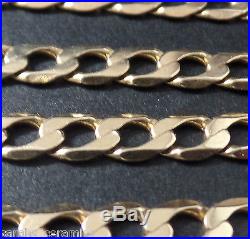 Solid 9ct gold Strong Flat Curb chain 23.7g nice high quliaty 24 inch STUNNING