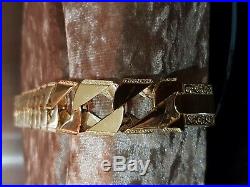 Solid 9ct gold huge curb bracelet not belcher not scrap 9kt full hallmarks NEW