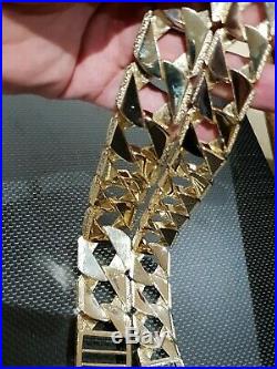 Solid 9ct gold huge curb bracelet not belcher not scrap 9kt full hallmarks NEW