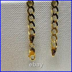 Solid Genuine 9ct Yellow Gold 4.5mm Mens Curb Chain Necklace 375 Hallmarked New