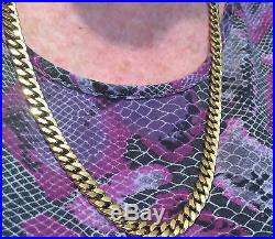 Solid Gold Real Genuine 375 9K 9 ct Gold Bevelled Chain
