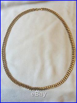 Solid Gold Real Genuine 375 9K 9 ct Gold Bevelled Chain