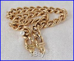 Solid Heavy 9ct Gold Curb Link Bracelet Chain, 19.88 grams, for Padlock Clasp