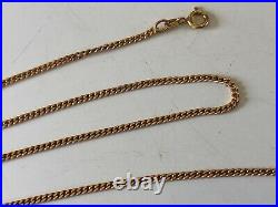Strong Flat Curb Link 18.5 Inches Long 9ct Gold Chain Necklace 5.6 Grammes
