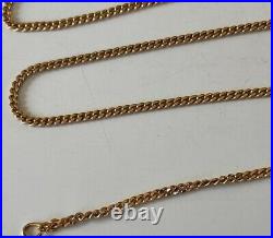 Strong Flat Curb Link 18.5 Inches Long 9ct Gold Chain Necklace 5.6 Grammes