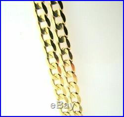 Stunning 9carat Yellow Gold Curb Necklace Chain Full 9ct gold hallmarked