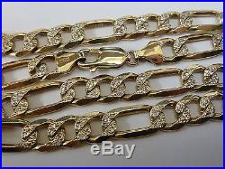Stunning 9ct Gold 18 Patterned Figaro Chain