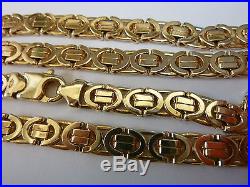 Stunning 9ct Gold 20 Flat Fancy Link Chain