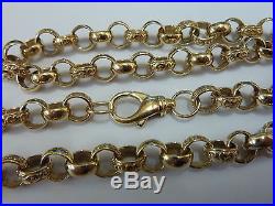 Stunning 9ct Gold 22 Patterned Belcher Chain