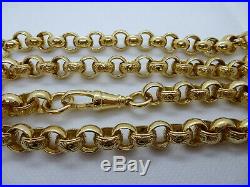 Stunning 9ct Gold 26 Round Patterned Belcher Chain Hallmarked
