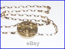 Stunning 9ct Gold Ladies 21` Diamond Belcher Link Necklace Chain 375 Jewelery