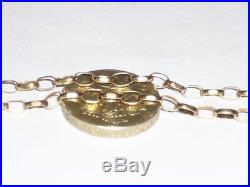 Stunning 9ct Gold Ladies 21` Diamond Belcher Link Necklace Chain 375 Jewelery