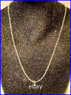 Stunning 9ct Gold Ladies Gents 21.5 Belcher Link Necklace Chain 375 9k Jewelery
