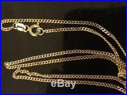 Stunning 9ct yellow gold solid Curb linked chain. Full 9ct gold hallmark