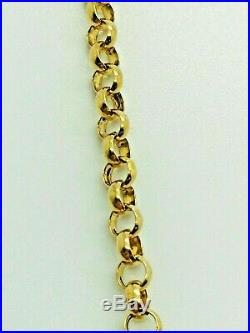 Stunning 9ct yellow gold solid belcher chain, full 9ct gold hallmarked