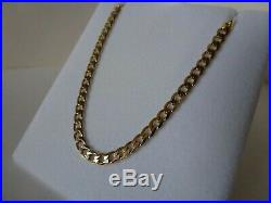 Stunning 9ct yellow gold solid curb linked chain. Full 9ct gold hallmark