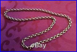 Stunning Antique 9ct Gold Over 3 Ounce Belcher Curb Rollerball Necklace Chain