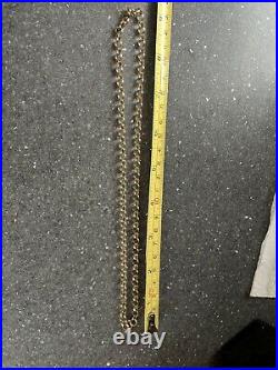 Stunning Birmingham hm Heavy Solid 9ct Gold Round 5mm Link Belcher Chain 18in