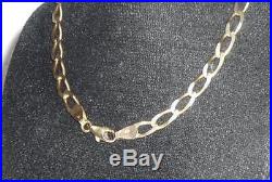 Stunning Gents Mens Ladies 9ct Gold 24 Necklace Curb Chain 17.2g 4mm Jewellery