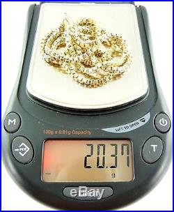 Stunning Heavy 9ct Gold Box Chain (22 20.37g) Hallmarked Necklace 9k 375