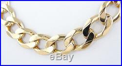 Stunning Heavy 9ct Gold Curb Chain (21 67g) Hallmarked Necklace 9k 375