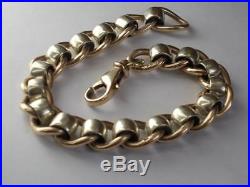 Stunning Heavy 9ct Gold Unusual Link Mens Bracelet 70 Grams Hallmarked