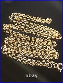 Stunning Long 9ct 375 Gold 19 /19 Inches Belcher Chain, Hallmark, condition NEW