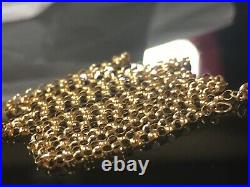Stunning Long 9ct 375 Gold 19 /19 Inches Belcher Chain, Hallmark, condition NEW