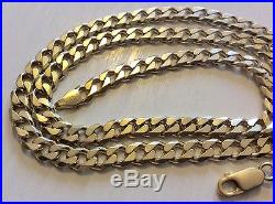 Stunning Men's Vintage Full Hallmarked Very Heavy Solid 9ct Gold Necklace Chain