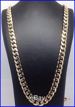Stunning Solid 9ct Gold Curb Chain- 20inch HEAVY 45.6g Uk Hallmark RRP £2050